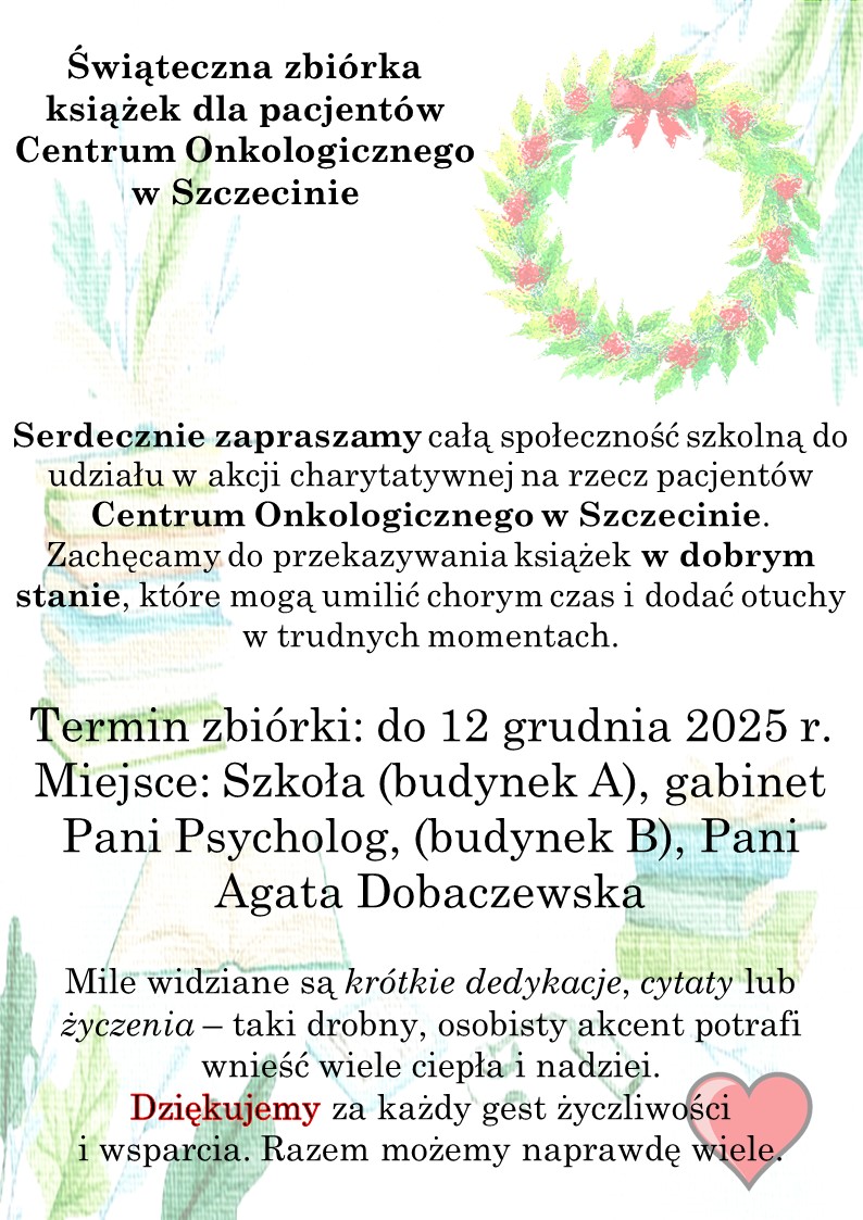Ogłoszenie: Zbiórka książek.