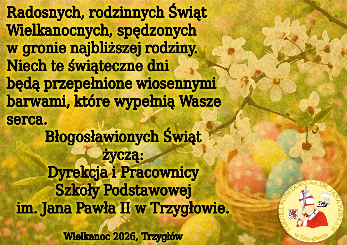 Ogłoszenie: Życzenia wielkanocne.